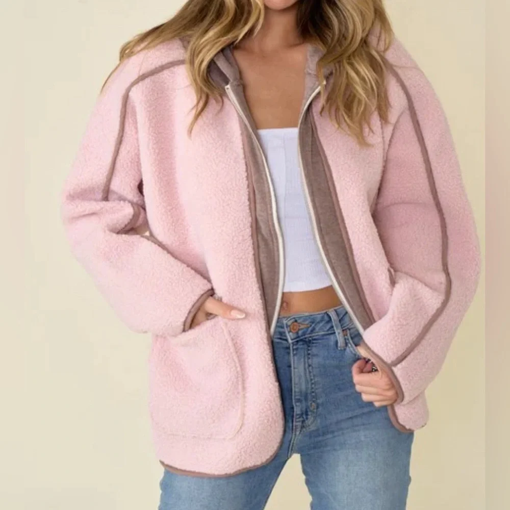 Faux Suede jacket size L/XL - Picture 2 of 4